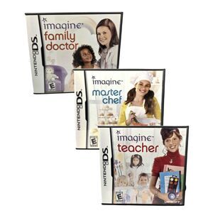 Imagine Teacher + Family Doctor + Chef Nintendo DS CIB Bundle Tested
